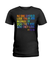 No one should lose their job Ladies T-Shirt tile