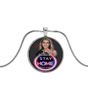 DION STAY HOME Metallic Circle Necklace thumbnail