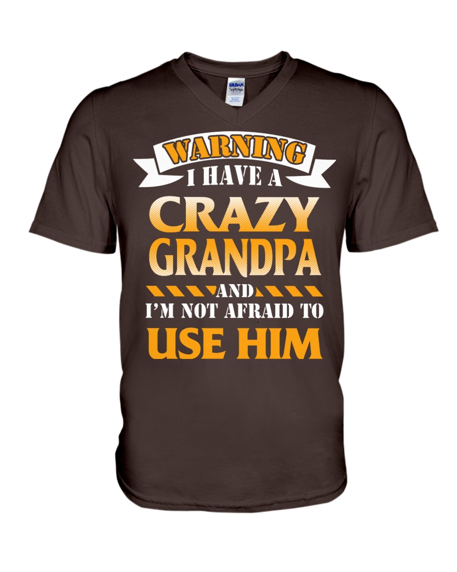 Crazy Grandpa V-Neck T-Shirt