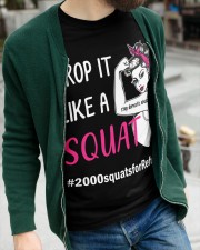 DROP IT LIKE A SQUAT 2000 SQUATS FOR REFUGE CHALLENGE Classic T-Shirt apparel-classic-tshirt-lifestyle-front-109