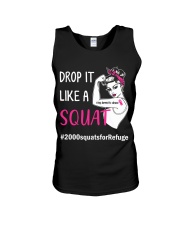 DROP IT LIKE A SQUAT 2000 SQUATS FOR REFUGE CHALLENGE Unisex Tank tile