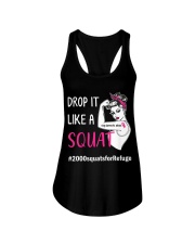 DROP IT LIKE A SQUAT 2000 SQUATS FOR REFUGE CHALLENGE Ladies Flowy Tank tile