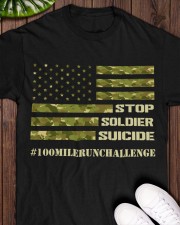 100 MILE CHALLENGE STOP SOLDIER SUICIDE Classic T-Shirt apparel-classic-tshirt-lifestyle-front-160