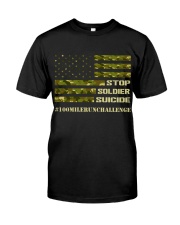 100 MILE CHALLENGE STOP SOLDIER SUICIDE Premium Fit Mens Tee tile