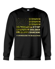 100 MILE CHALLENGE STOP SOLDIER SUICIDE Crewneck Sweatshirt tile