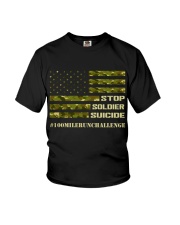 100 MILE CHALLENGE STOP SOLDIER SUICIDE Youth T-Shirt tile