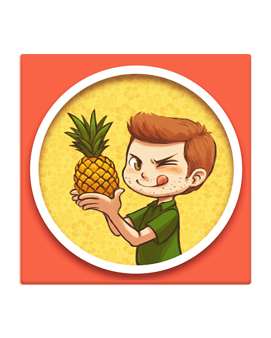 PINEAPPLE COASTER Square Coaster