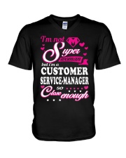 CUSTOMER SERVICE-MANAGER V-Neck T-Shirt thumbnail