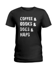 Coffee Books Dogs and Naps Shirt Ladies T-Shirt thumbnail