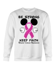 Be strong Keep faith - Breast cancer Awareness Crewneck Sweatshirt tile