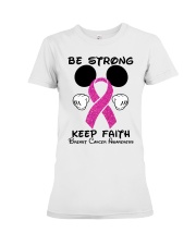 Be strong Keep faith - Breast cancer Awareness Premium Fit Ladies Tee tile