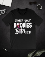 Check your boobies - Breast cancer Awareness Classic T-Shirt lifestyle-mens-crewneck-front-16