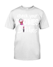 Check your boobies - Breast cancer Awareness Premium Fit Mens Tee tile