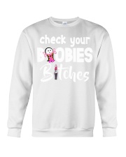 Check your boobies - Breast cancer Awareness Crewneck Sweatshirt tile