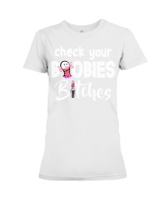 Check your boobies - Breast cancer Awareness Premium Fit Ladies Tee tile