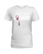 Check your boobies - Breast cancer Awareness Ladies T-Shirt tile