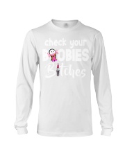 Check your boobies - Breast cancer Awareness Long Sleeve Tee tile