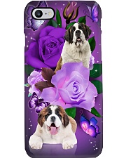 Dog - Saint Bernard Purple Rose Phone Case i-phone-7-case