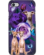 Dog - Italian Greyhound Purple Rose Phone Case i-phone-7-case