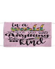 Autism Awareness - In a world Cloth face mask front