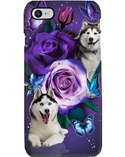 Dog - Husky Purple Rose Phone Case i-phone-7-case