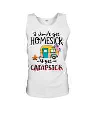 I don't get home sick I get campsick Unisex Tank tile