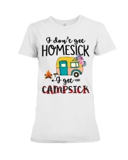 I don't get home sick I get campsick Premium Fit Ladies Tee tile