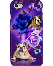 Dog - Bulldog Purple Rose Phone Case i-phone-7-case