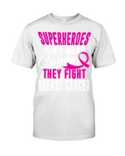 Superheroes don't wear - Breast cancer Awareness Classic T-Shirt tile