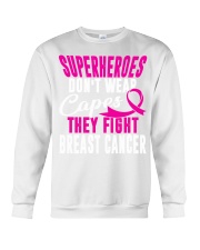 Superheroes don't wear - Breast cancer Awareness Crewneck Sweatshirt tile