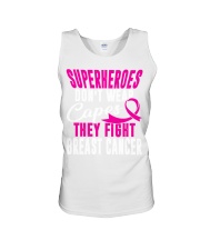 Superheroes don't wear - Breast cancer Awareness Unisex Tank tile
