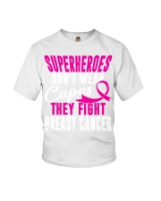 Superheroes don't wear - Breast cancer Awareness Youth T-Shirt tile