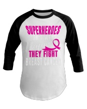 Superheroes don't wear - Breast cancer Awareness Baseball Tee tile