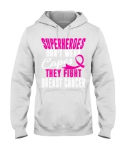 Superheroes don't wear - Breast cancer Awareness Hooded Sweatshirt tile