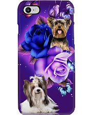 Dog - Yorkshire Terrier Purple Rose Phone Case i-phone-7-case