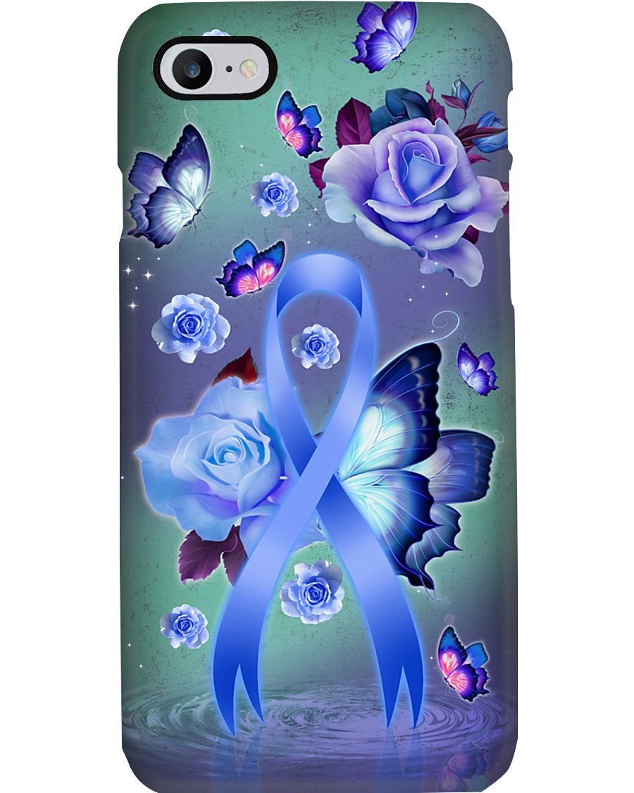 Colon cancer Awareness - Ribbon and Rose Phone Case