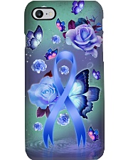Colon cancer Awareness - Ribbon and Rose Phone Case i-phone-7-case