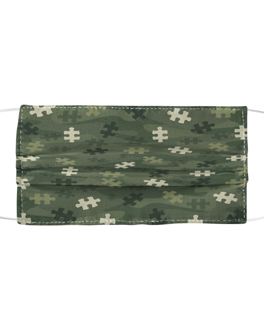 Autism Awareness - Camouflage Cloth face mask