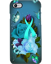 Ovarican cancer Awareness - Ribbon and Rose Phone Case i-phone-7-case