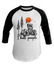 I Hate People Baseball Tee tile