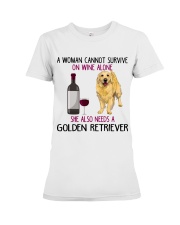 WOMAN NEEDS A GOLDEN RETRIEVER Premium Fit Ladies Tee thumbnail