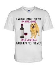 WOMAN NEEDS A GOLDEN RETRIEVER V-Neck T-Shirt thumbnail