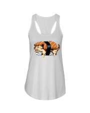 Sushi Sleep Cat Ladies Flowy Tank tile