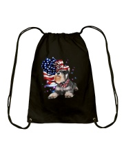 Schnauzer American Patriot Drawstring Bag tile
