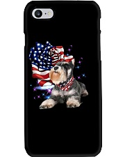 Schnauzer American Patriot Phone Case tile