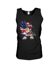 Schnauzer American Patriot Unisex Tank tile