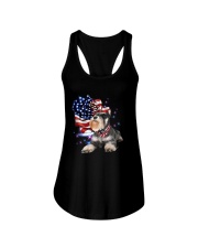 Schnauzer American Patriot Ladies Flowy Tank tile