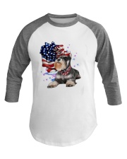 Schnauzer American Patriot Baseball Tee tile