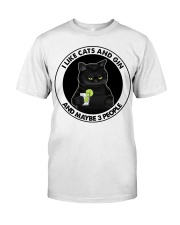 I Like Cats And Gin Classic T-Shirt front