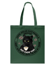Coffee Spelled Back Wards Tote Bag tile
